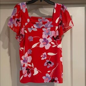Calvin Klein Floral Red Women's Top